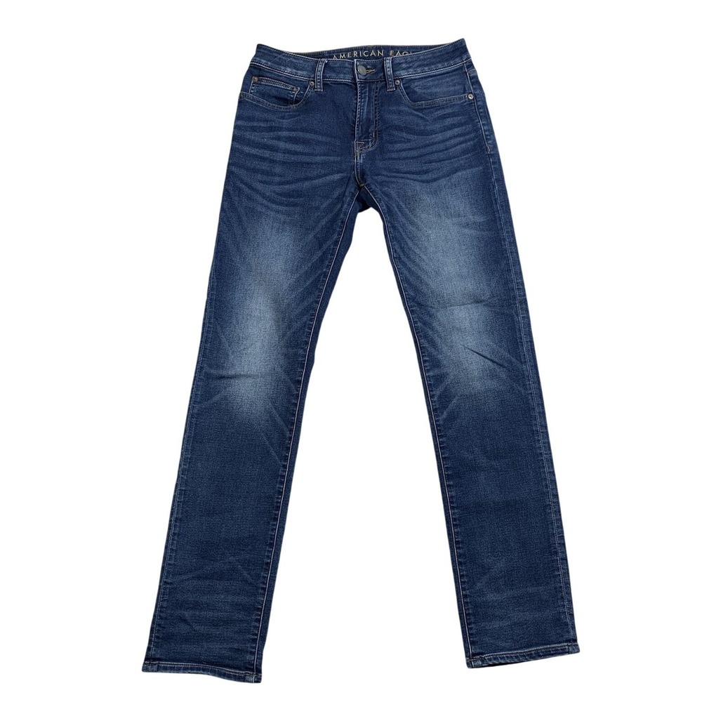 American Eagle Men's 31x32 Slim Straight Jeans Dark Wash AirFlex+ Stretch